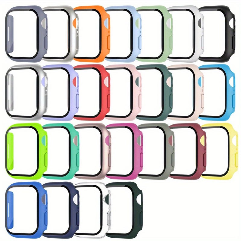 18k 46mm Hard PC Bumper Case For Apple Watch 10 9 8 7 6 SE With Tempered Glass Protector - Image 2
