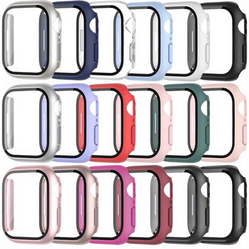18k 46mm Hard PC Bumper Case For Apple Watch 10 9 8 7 6 SE With Tempered Glass Protector - Image 1