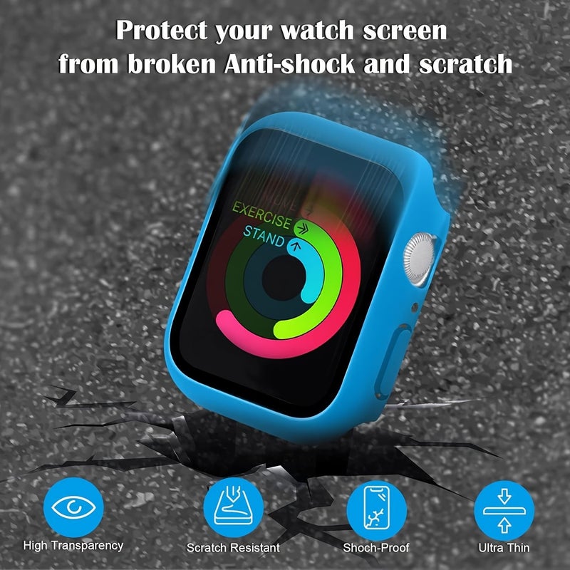 18k 46mm Hard PC Bumper Case For Apple Watch 10 9 8 7 6 SE With Tempered Glass Protector - Image 5