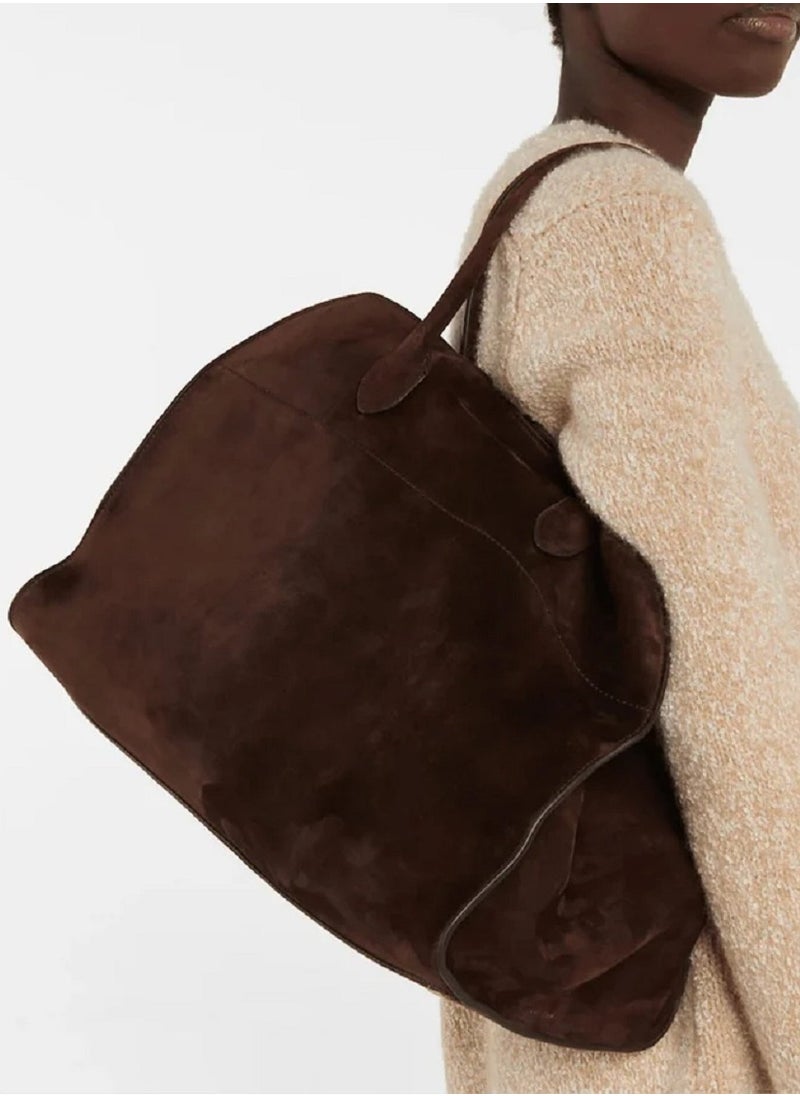 TR - The Row Soft Margaux 15 suede tote bag - Image 1