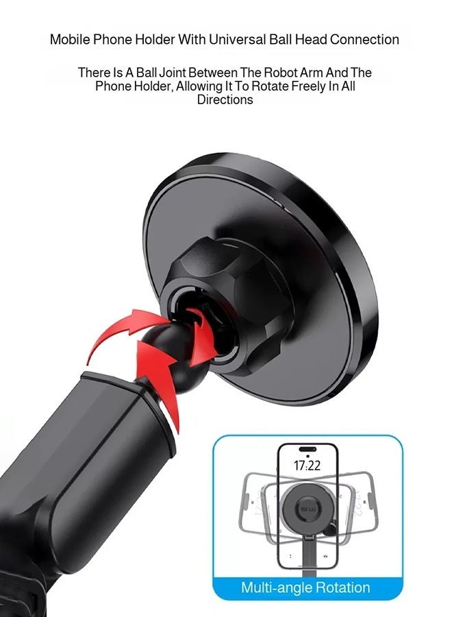 تيليسن حامل هاتف محمول مغناطيسي للسيارة 2-1 حامل أكواب دوار عمودي وأفقي حامل مشروبات عالمي - Image 4