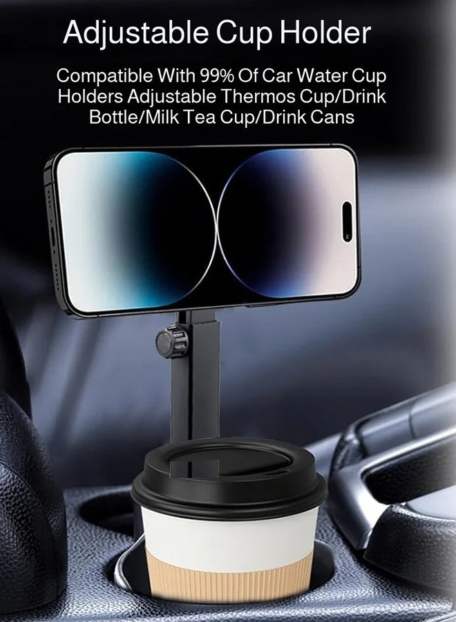 تيليسن حامل هاتف محمول مغناطيسي للسيارة 2-1 حامل أكواب دوار عمودي وأفقي حامل مشروبات عالمي - Image 5