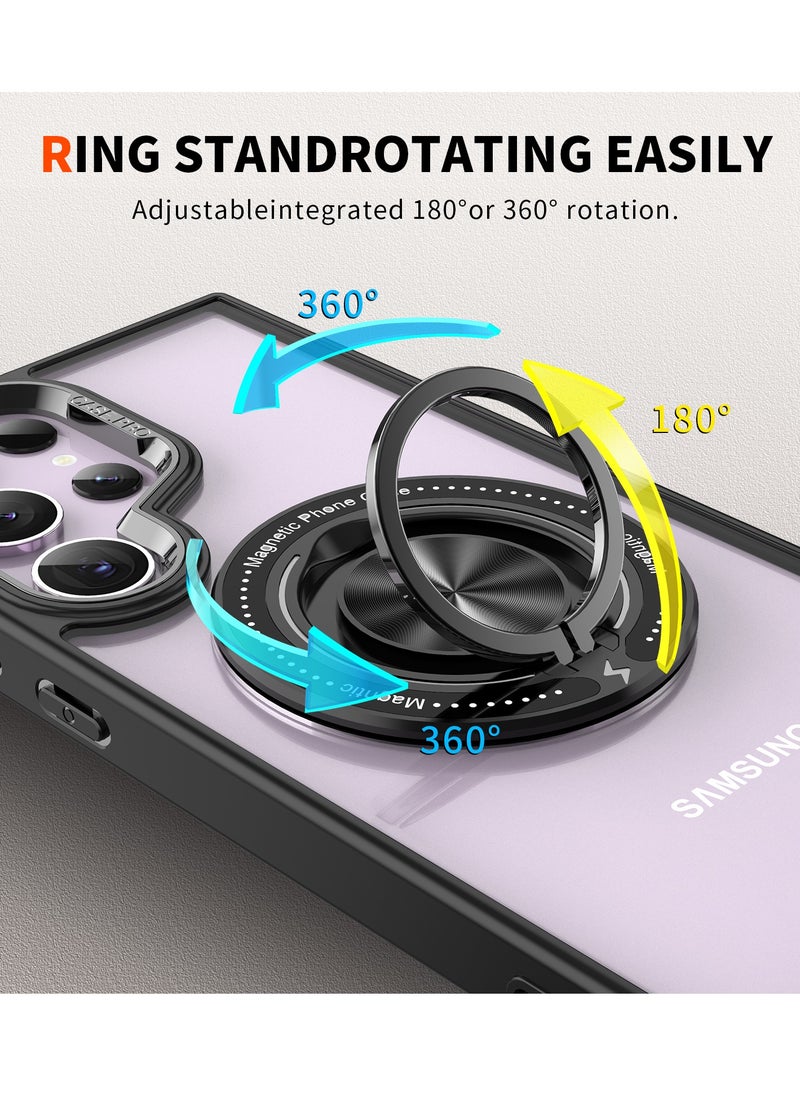 TEAM LUXURY - Samsung S24 Ultra transparent backboard comes with a built-in phone holder for wireless charging - Image 1