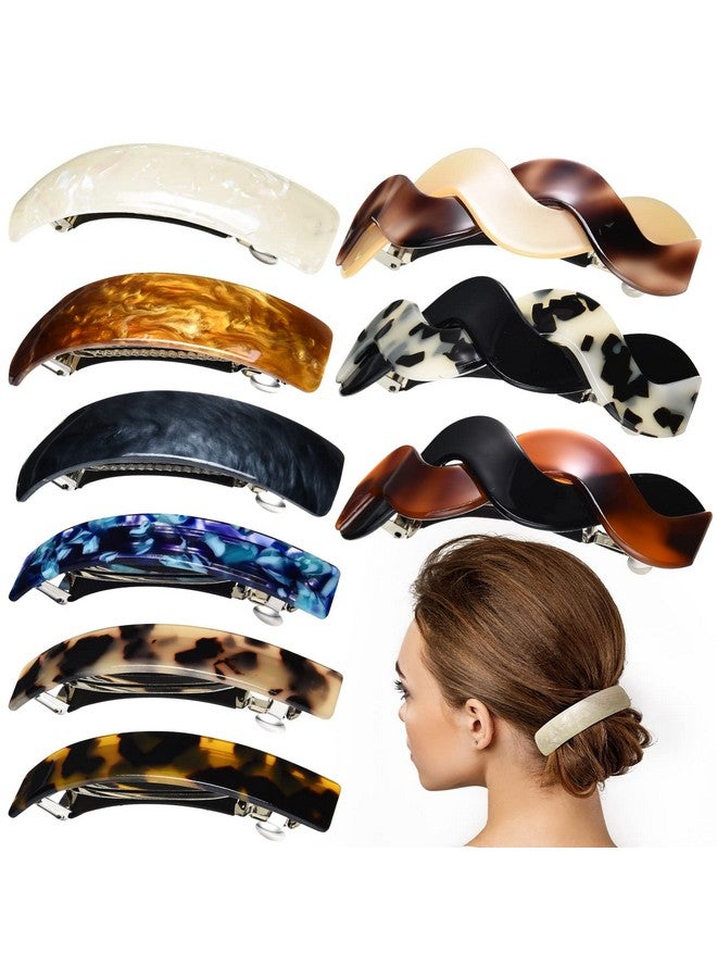 Yinder 9 Pcs Alligator Hair Clips Oval French Barrette Flat Claw Clips Duckbill Sectioning Hair Accessories for Women Jumbo Jaw Hair Clips for Styling Hair Clamps Barrettes for Gifts - Image 1