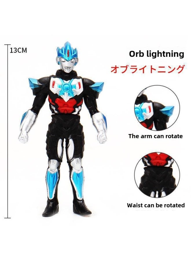 13CM Ultraman Soft Plastic Tiga Style Maltos Galaxy Zero Tiga Superman Children's Hot Toys Wholesale-Color:54. Lightning Orb - Image 1
