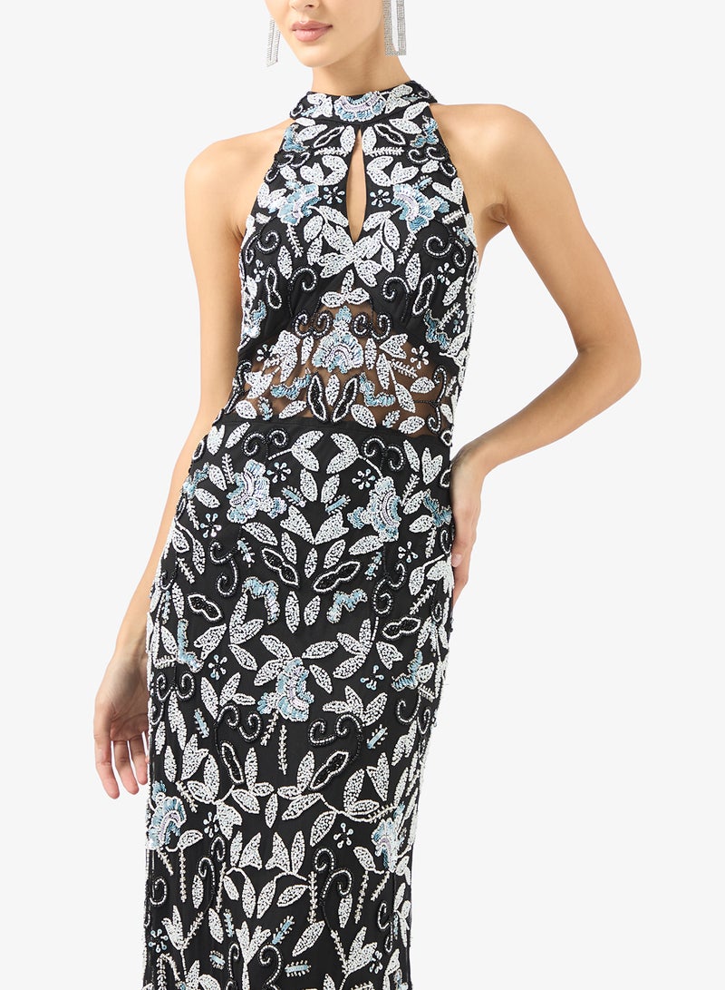 نمشي x فستان سهرة مزين بالخرز - Image 3