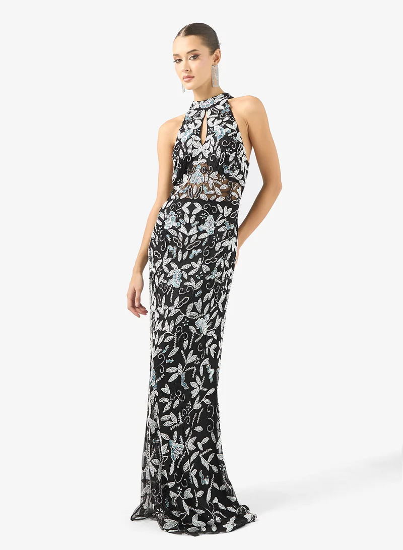 Beaded Embellished Evening Gown