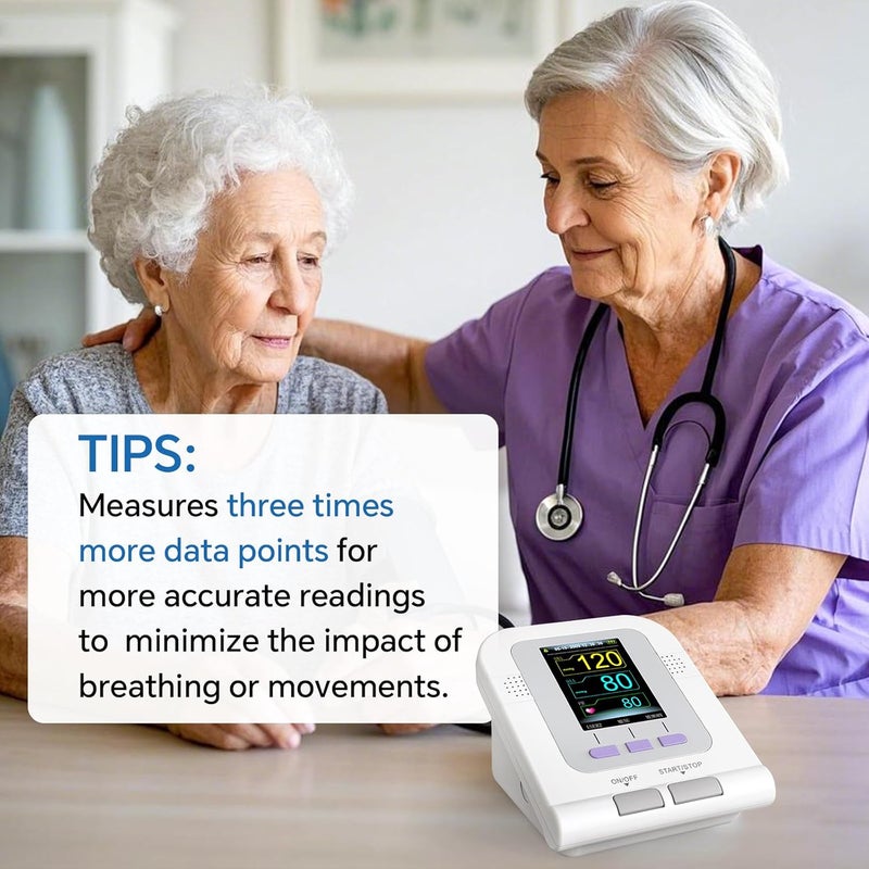 CONTEC Fully Automatic Blood Pressure Monitor Upper Arm Cuff 3 Mode 3 Cuffs Electronic Sphygmomanometer 300 Sets Memory - Image 4