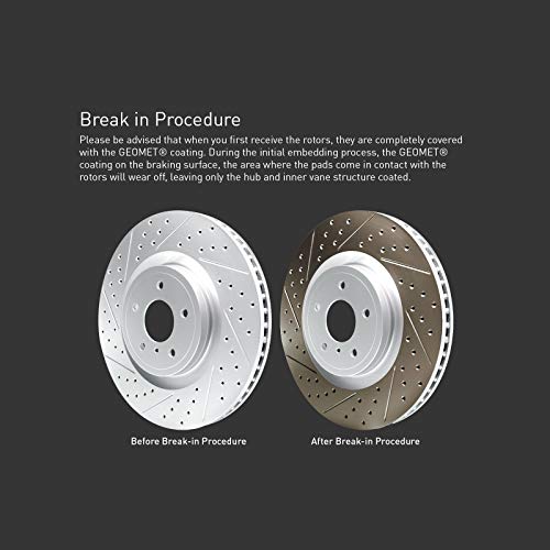 R1 Concepts Rear Brakes Pads and Rotors Kit| Rear Brakes Rotors| Rear Rotors And Brake Pads Kit| Optimum OEp Brakes and Rotors| Brake Kit|Hardware| Fit 2015-2018 Porsche Macan - Image 3