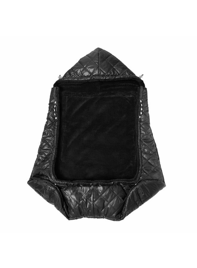 7 A.M. 7AM Enfant Baby Carrier Cover - K-Poncho Universal Fit Winter Ultra Soft Plush Lining, Water Repellent Bunting Bag with Adjustable Hood, Multifunctional Stroller & Car Seat Blanket Cover | (0-3T) - Image 3