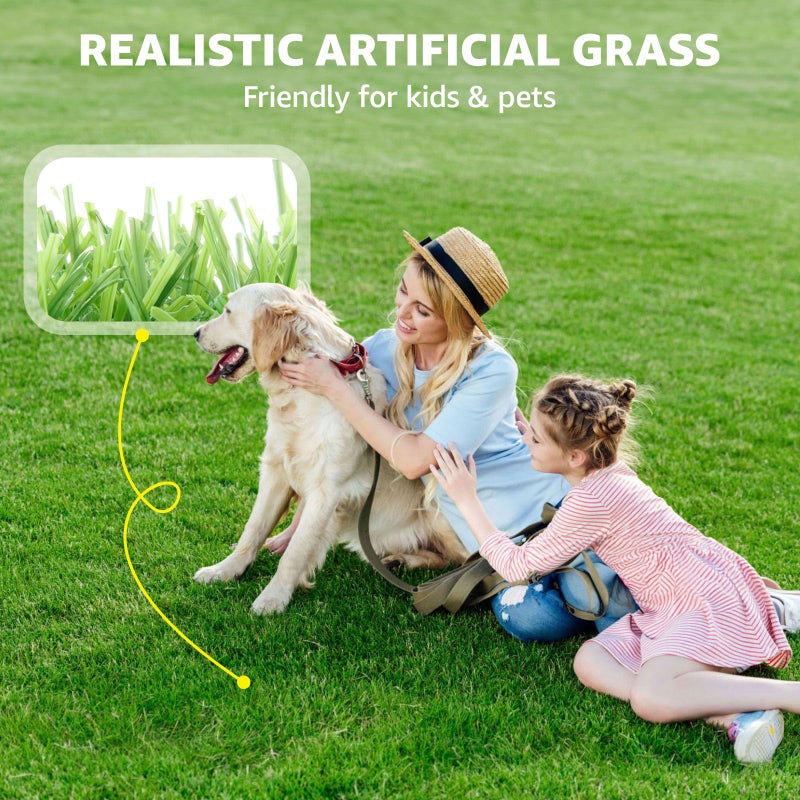 LOOBANI Synthetic Artificial Turf, Artificial Grass for Dog Potty with Drainage Holes, Fake Grass Rug for Garden Landscape Balcony Patio Backyard Decoration, 3 Feet x 5 Feet - Image 2