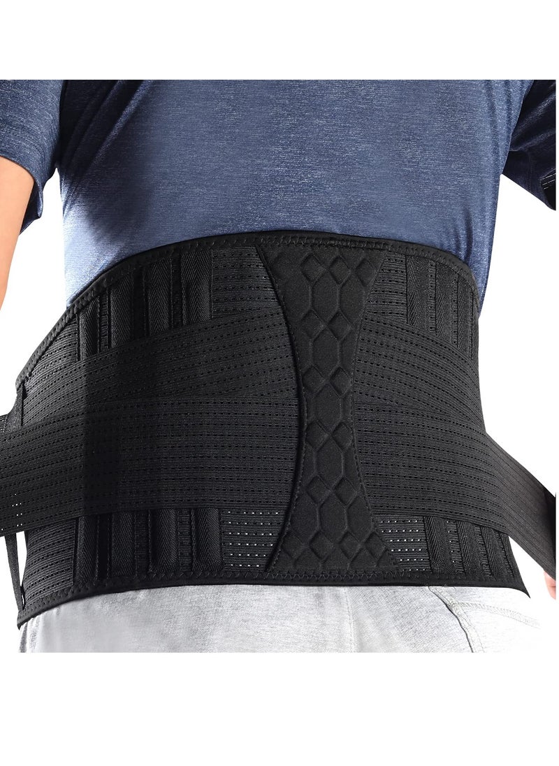 KASTWAVE - Lumbar Support Belt, Elastic Waist Belt Can Be Freely Adjusted Compression Lumbar Belt Breathable Elastic Movement Support Plate Relaxes the Muscles Easy to Take off and Wear Lumbar Protection (L) - Image 1