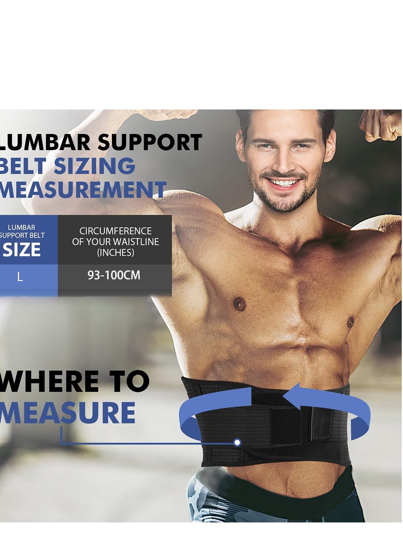 KASTWAVE - Lumbar Support Belt, Elastic Waist Belt Can Be Freely Adjusted Compression Lumbar Belt Breathable Elastic Movement Support Plate Relaxes the Muscles Easy to Take off and Wear Lumbar Protection (L) - Image 1