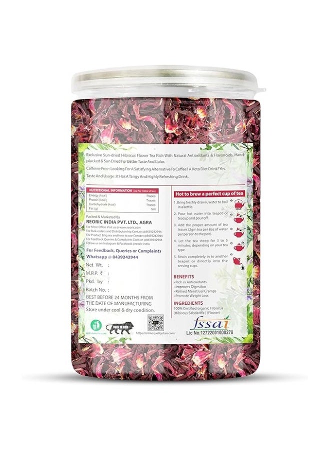 BRALCON Hibiscus Flower Tea and Butterfly Pea Flower Tea- 100g(50g x 2 Pack) | Hibiscus Tea Leaves | Blue Pea Tea| - Image 3