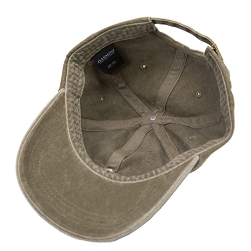 DASMINI Dad Hats for Men Womens Baseball Caps Mountain Hat Adjustable Unstructured Vintage Outdoor Cap(Olive) - Image 2