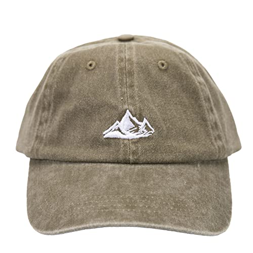 DASMINI Dad Hats for Men Womens Baseball Caps Mountain Hat Adjustable Unstructured Vintage Outdoor Cap(Olive) - Image 1