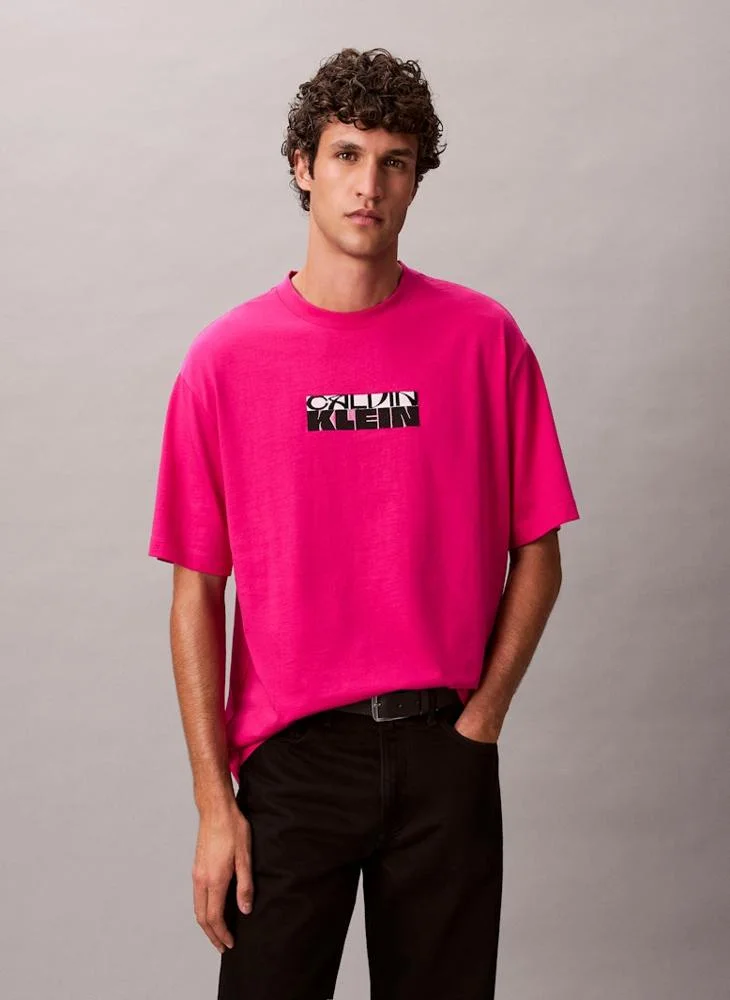 Calvin Klein Jeans Block Logo Graphic Relaxed T-Shirt