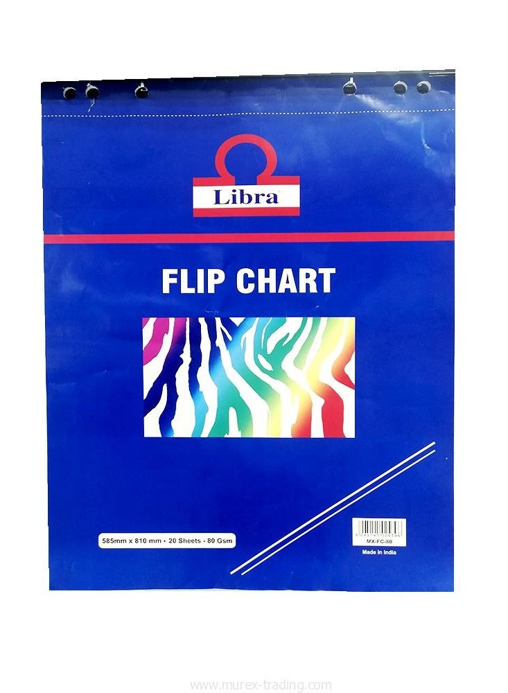 Libra Flip Chart Pad 80 gsm, (585mmx810mm) (20 sheets per pad) - Image 1