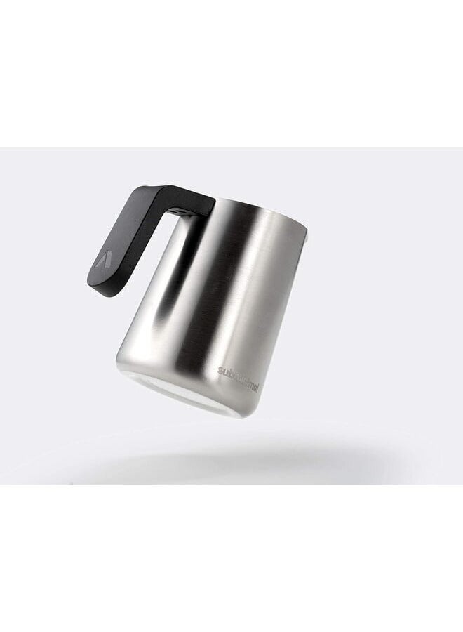 subminimal Subminimal FlowTip Milk Jug | Stovetop Milk Frothing, Foaming Pitcher for Premium Barista-Style Coffee at Home | Cappuccino & Latte Art Pouring Jug with Ergonomic Heat Resistant Handle | 450ml, Silver - Image 5