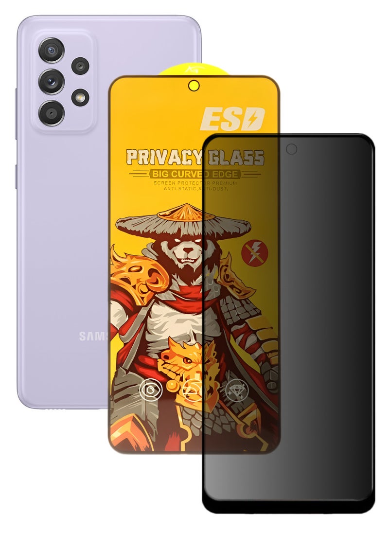 ESD Tempered Dustproof Privacy Glass Screen Protector Compatible For Samsung Galaxy A52s - Image 1