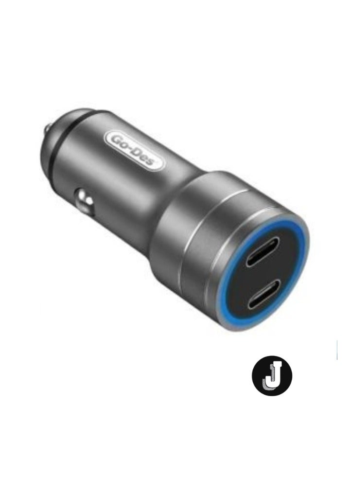 JAJEEK 40W PD Car Charger – Fast USB-C & USB-A Charging for iPhone, Android, and More - Image 1