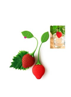 Generic Tea and herb filter and strainer in a strawberry shape (3 pieces).  - Image 1