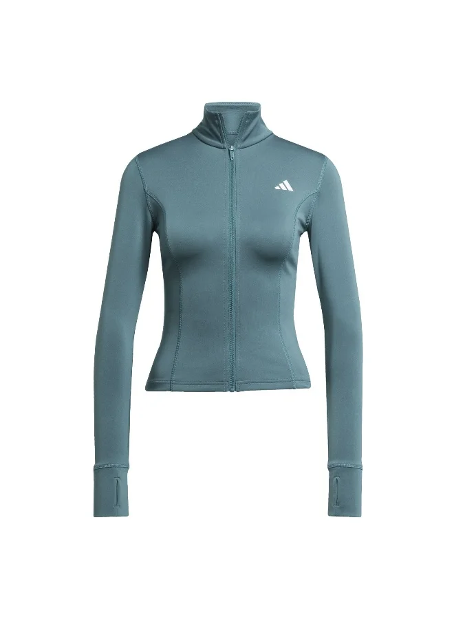 adidas Adidas We Zp Thru Jkt Green Track Top Track Tops For Women