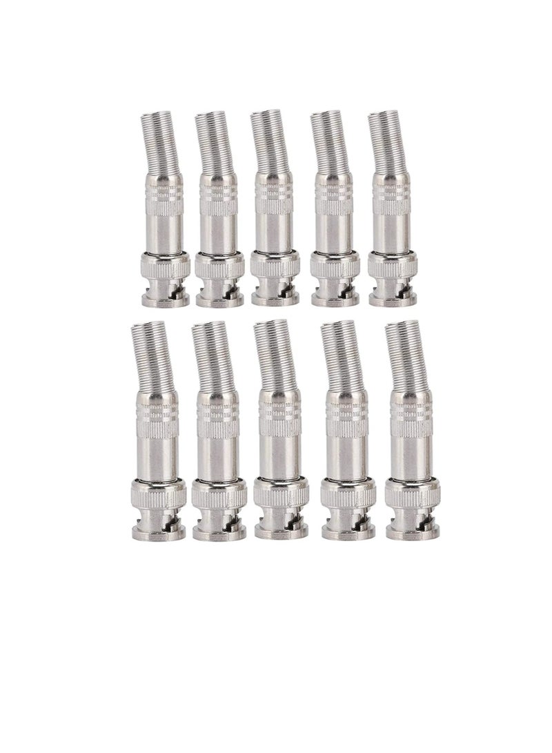 BNC Male Connector Professional Design Easy To Install Strong Compatibility Simple Appearance BNC Connector for CCTV Cameras (Pack of 100) - Image 1