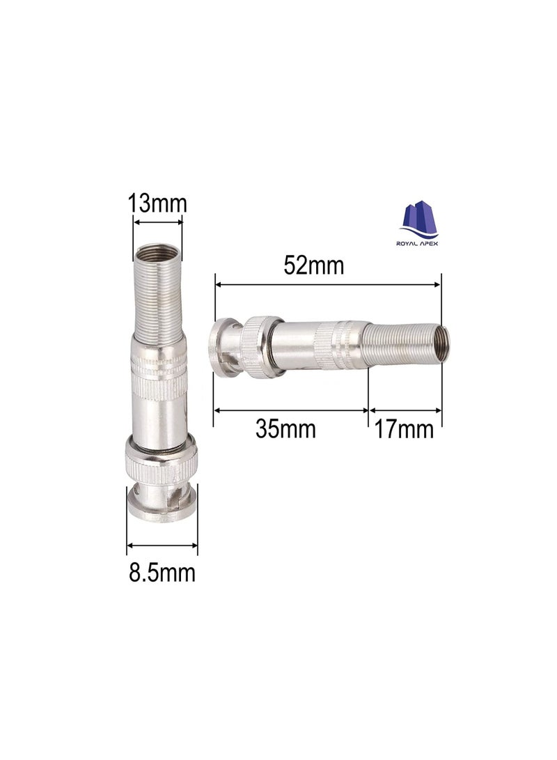 BNC Male Connector Professional Design Easy To Install Strong Compatibility Simple Appearance BNC Connector for CCTV Cameras (Pack of 100) - Image 3