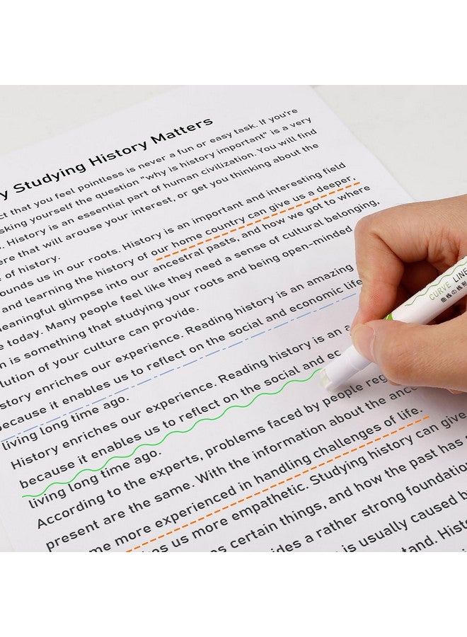 في جراسب مجموعة أقلام التحديد المنحنية الخطية VGRASSP، مكونة من 6 أقلام - مجموعة ألعاب للأطفال والكبار - تتضمن 6 أنماط و6 ألوان مختلفة - مثالية لتزيين سجل القصاصات وتسليط الضوء على النصوص - Image 5