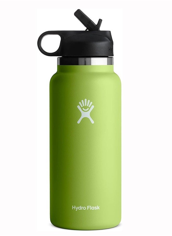 Hydro Flask 32 oz Wide Mouth with Straw Lid Stainless Steel Reusable Water Bottle Clementine - Vacuum Insulated, Dishwasher Safe, BPA-Free, Non-Toxic  - Image 1