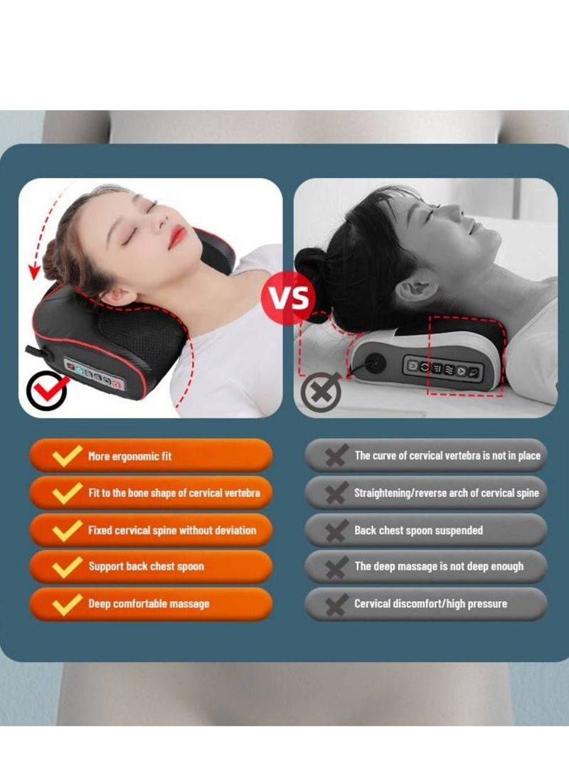 New Upgraded Electric Neck Massager Can Relax The Muscles Of The Whole Body 27*33*12Cm Black/Green - Image 3
