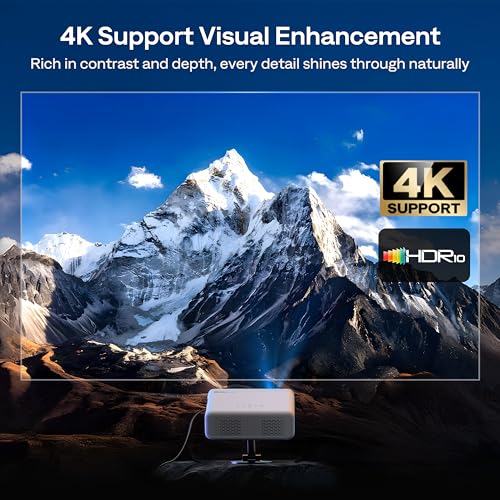 Aurzen EAZZE D1G 4K Supported Google TV Smart Projector with WiFi & Bluetooth, Auto Focus & Keystone, Dolby Audio, Zoom, Movie, Portable Mini Projector for Home & Outdoor Use - Image 2