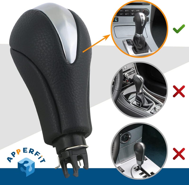 APPERFiT Automatic Shift Shifter Knob 34910-JK03A Compatible with Infiniti EX35 FX35 FX50 G25 G35 G37 Q60 QX50 QX56 QX70 - Image 1
