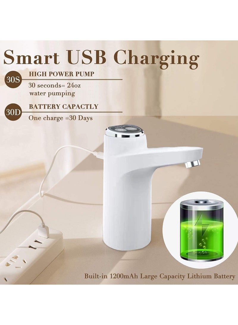 Macon Water Dispenser Pump, Water Bottle Pump, USB Charging Portable Electric Water Pump for 3-5 Gallon Jugs Automatic Portable Water Dispenser for Office, Home, Camping, Kitchen - Image 5