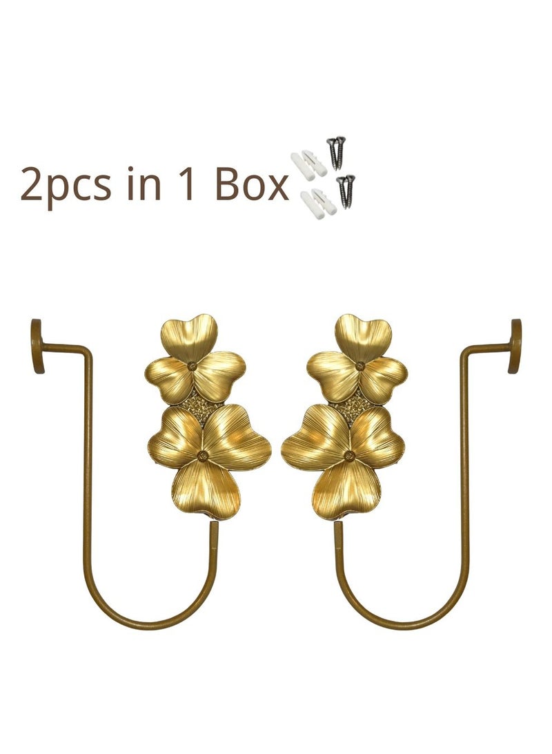 QBAID مساند ستائر عدد 2 – خطافات جدارية لتثبيت الستائر وإضفاء لمسة ديكور أنيقة - Image 4