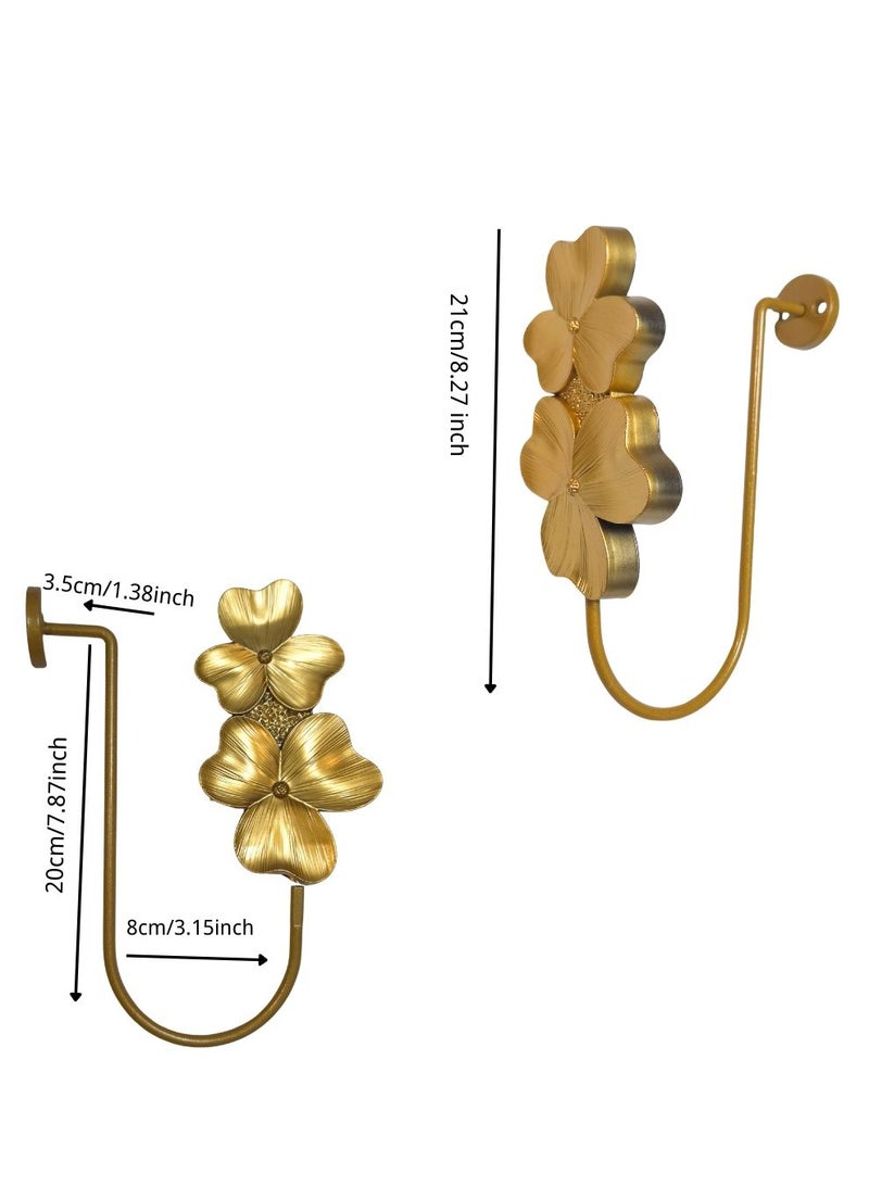 QBAID مساند ستائر عدد 2 – خطافات جدارية لتثبيت الستائر وإضفاء لمسة ديكور أنيقة - Image 3