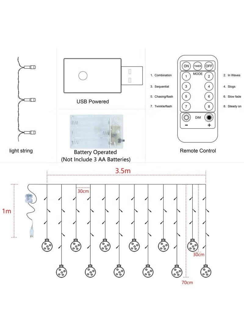 بيوينتي زخرفة ضوء ستارة كرة التمنيات - Image 5