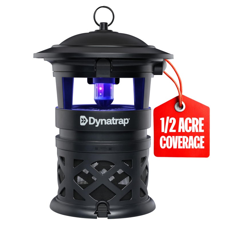 Dynatrap DT1130SR 1/2 Acre Mosquito & Flying Insect Outdoor Trap and Killer â€“ Kills Mosquitoes, Flies, Wasps, Gnats, & Other Flying Insects - Bug Zapper Alternative â€“ Black - Image 1