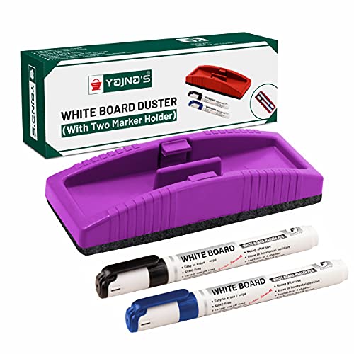 YAJNAS® Premium Non Magnetic White Board Duster with 2 Marker | | Whiteboard Eraser for Erasing White Board Marker or Chalk Board Writing | Blackboard Duster (Assorted Color)(Combo Pack of 3 Items) - Image 5