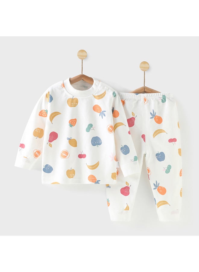 Autumn And Winter Men's And Women's Baby Autumn Clothes Long Pants Suit Baby Underwear Pure Cotton Newborn Children's Homewear Delivery
