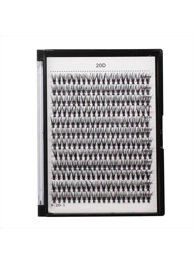 Bodermincer 1 Box Big Capacity 240 bundles 20D Eyelash Extensions 0.07mm Thickness True Mink Strip Eyelashes Individual Lashes Natural Style 8-22mm to Choose (20D-14mm)  - Image 1