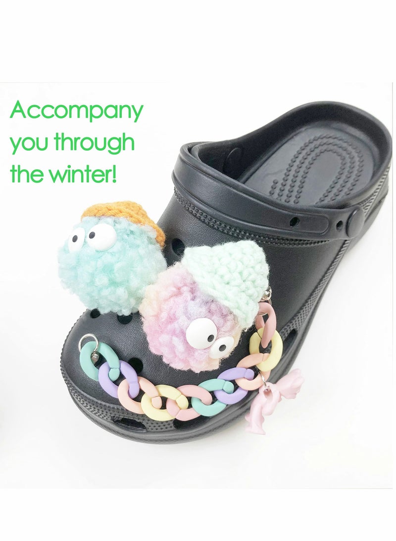 Excefore Random Plush Shoe Decorations Charms, Cute Charms for croc Bracelets Wristband Colorful Beauty croc jibbed charms Bracelet Decorations Party Gifts for Girls Boys Adult and Kid - Image 3