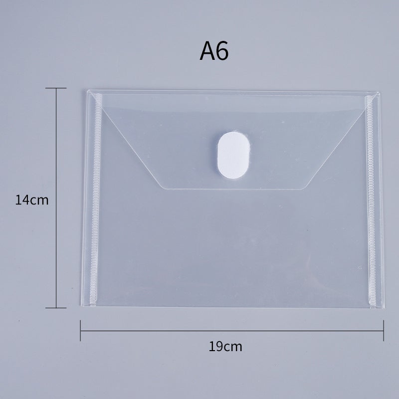 Transparent A4 Velcro File Bag A5 Horizontal Envelope Bag A6 Small Bill Storage Bag A7 Waterproof And Dustproof Certificate Bag - Image 5