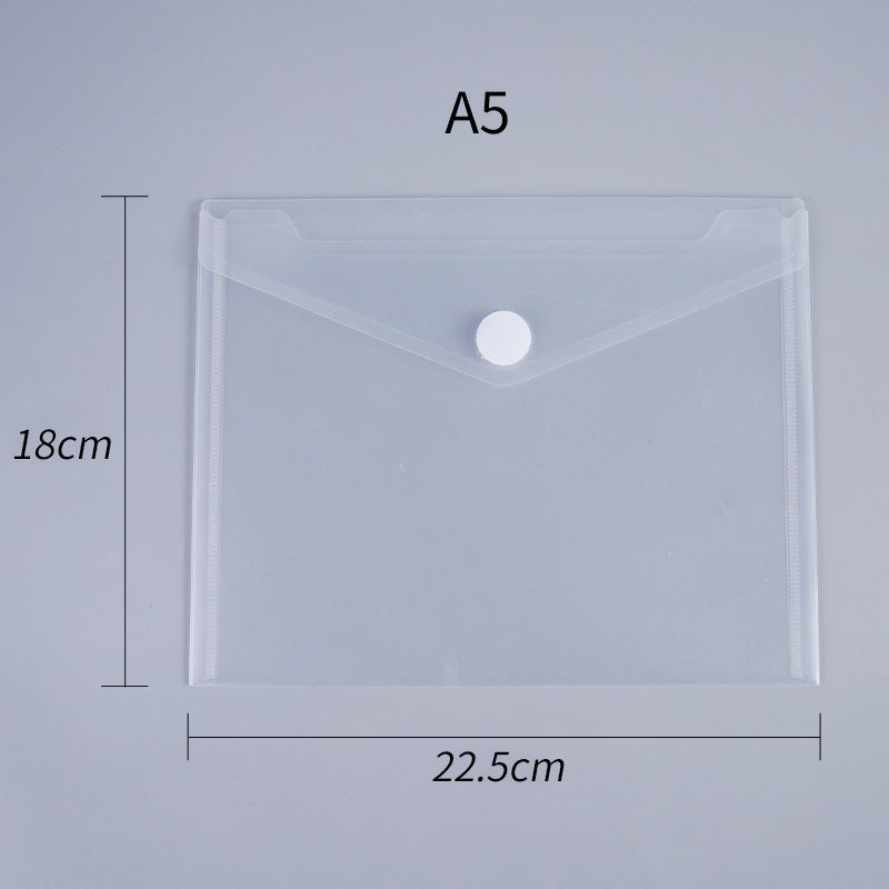 Transparent A4 Velcro File Bag A5 Horizontal Envelope Bag A6 Small Bill Storage Bag A7 Waterproof And Dustproof Certificate Bag - Image 4