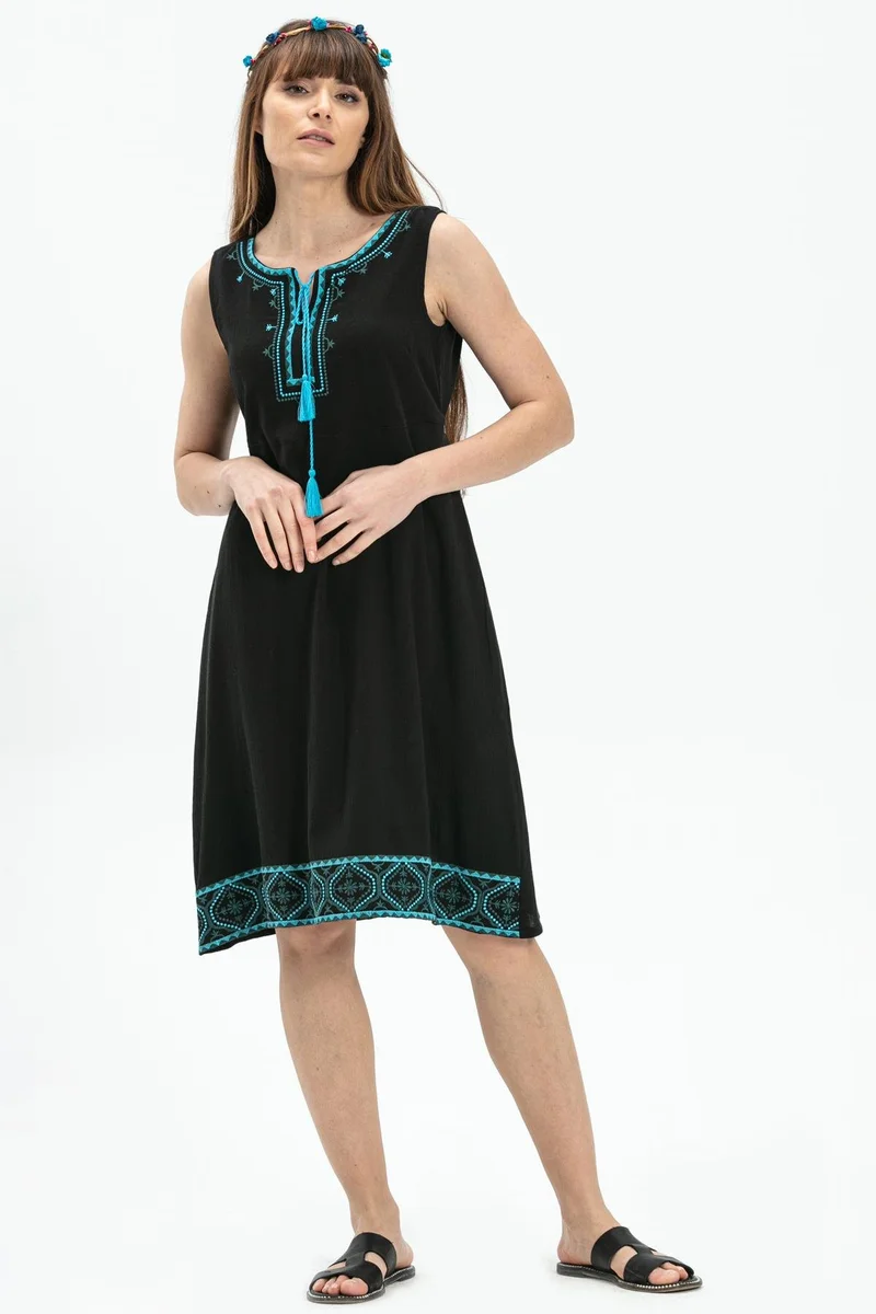 Eliş Şile Bezi Embroidered A-Line Dress
