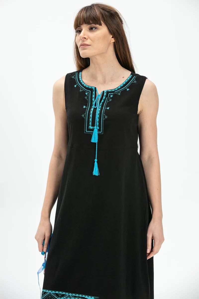 Eliş Şile Bezi Embroidered A-Line Dress