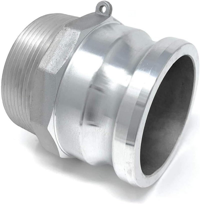 Gloxco Aluminum Type F Cam and Groove Fitting, 3" Male Camlock Adapter x 3" Male NPT (CAM-30-F-AL) - Image 4