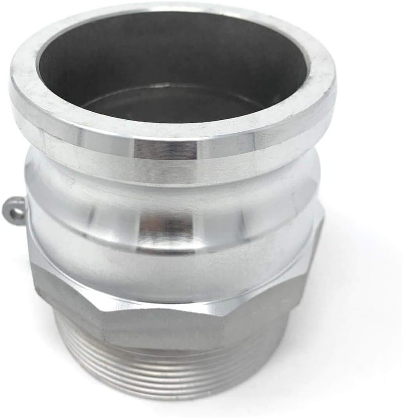 Gloxco Aluminum Type F Cam and Groove Fitting, 3" Male Camlock Adapter x 3" Male NPT (CAM-30-F-AL) - Image 1