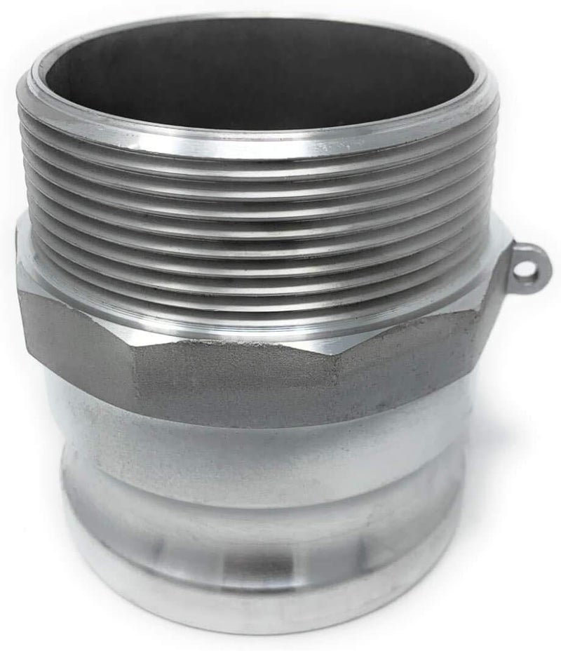 Gloxco Aluminum Type F Cam and Groove Fitting, 3" Male Camlock Adapter x 3" Male NPT (CAM-30-F-AL) - Image 3